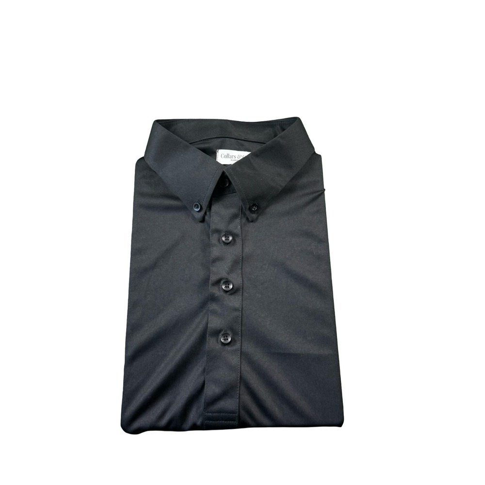 Collars & Co. Solid Black Dress Collar Mens Performance Polo Size XL